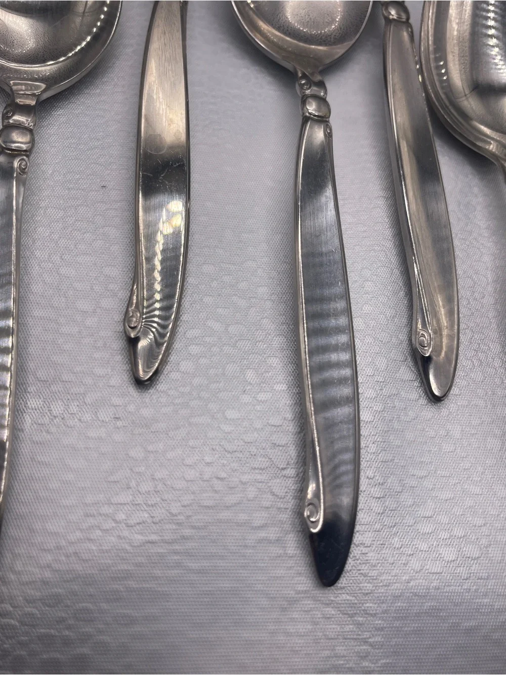 Vintage OneidaCraft Premier MCM Shoreline Stainless Steel Spoons Set of 10 (SSS)